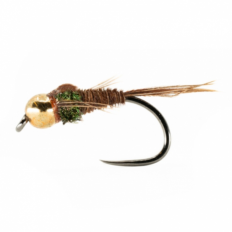 Caledonia Flies Gold Bead Ptn Barbless #10 Fishing Fly
